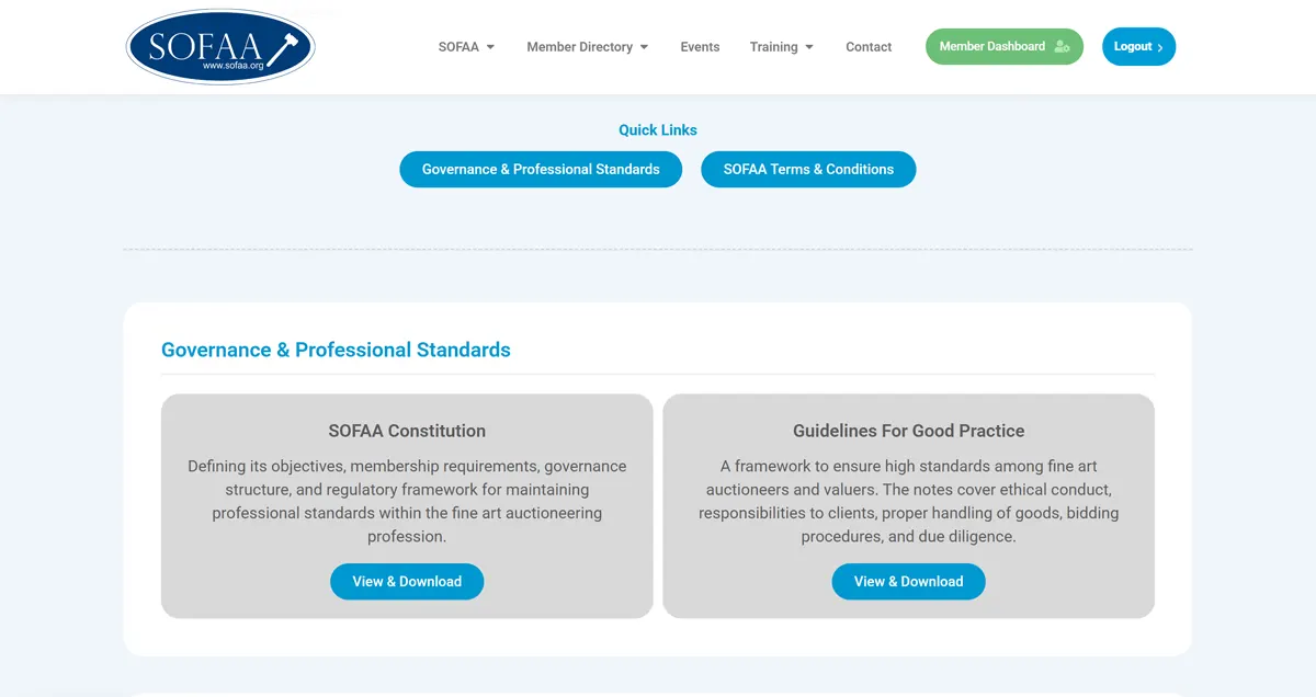 Documents for members to download