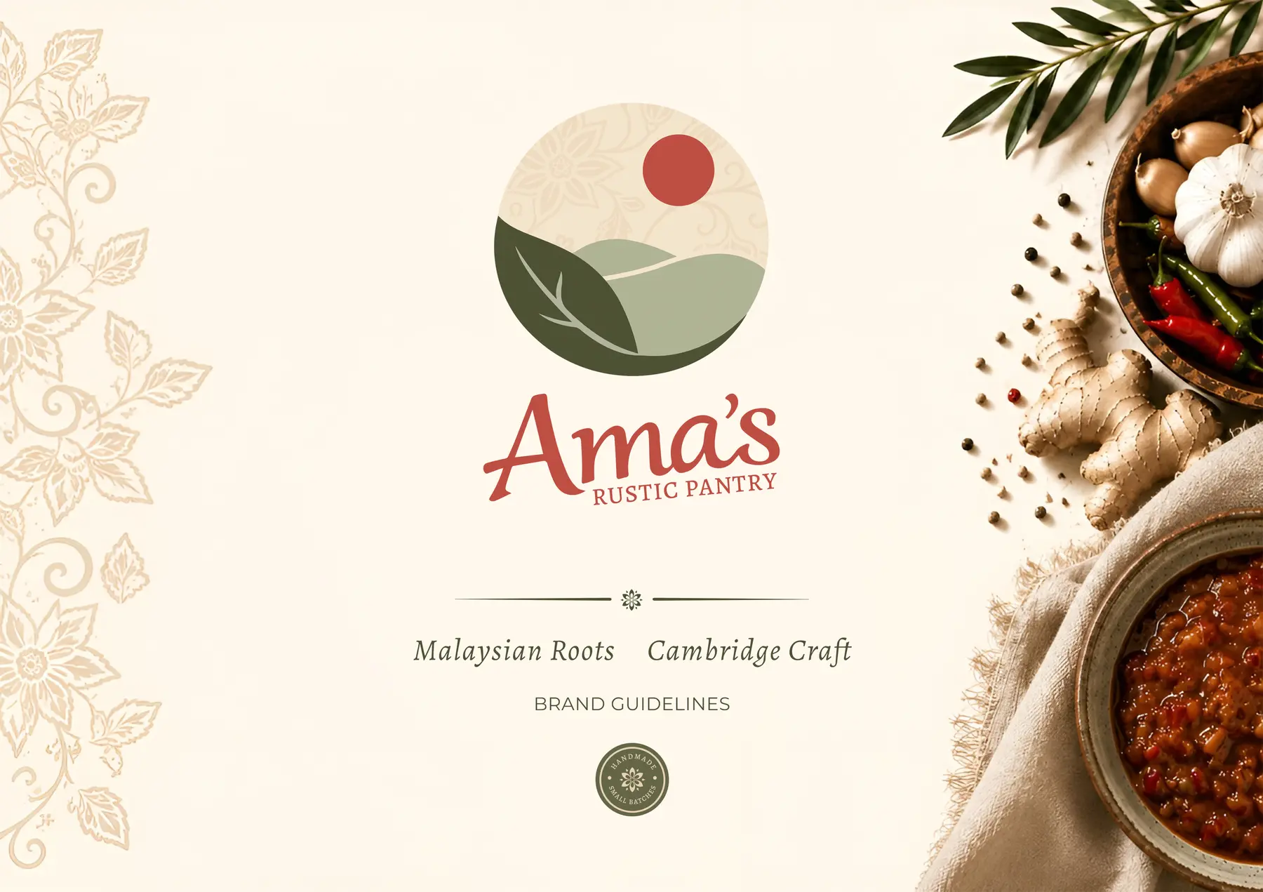 Ama's Rustic Pantry brand guidelines, cover